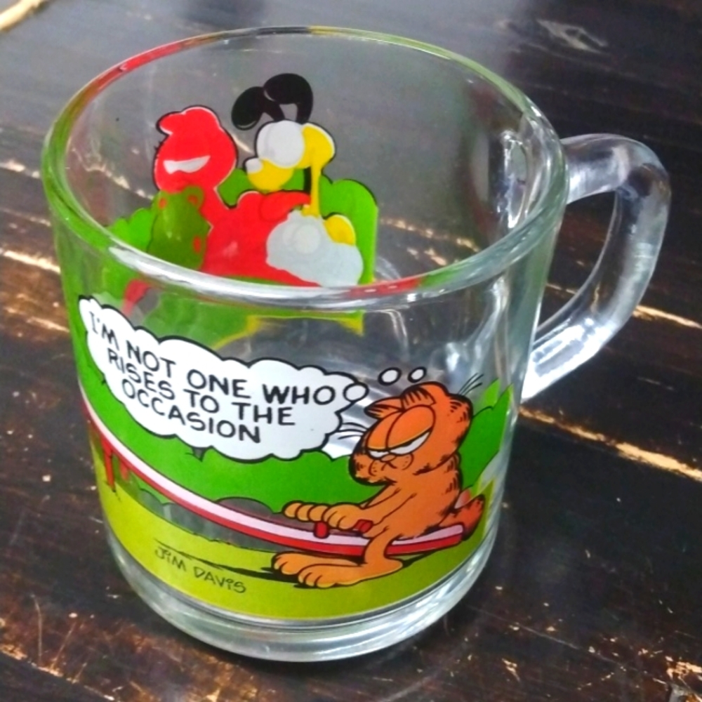 Garfield glass collectable mug